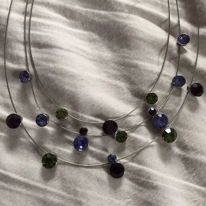 Multi color stone necklace